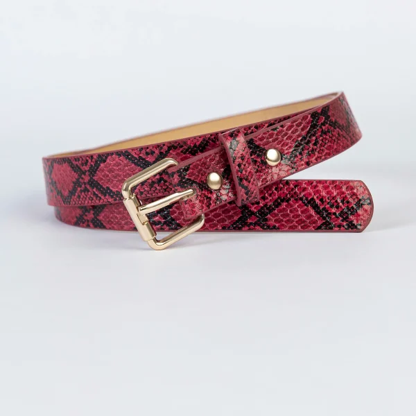 Snake Textured Belt