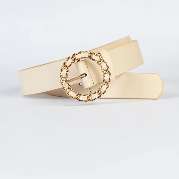 Textured Ring Buckle Belt