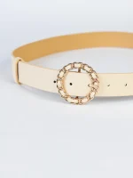 Textured Ring Buckle Belt - Image 2