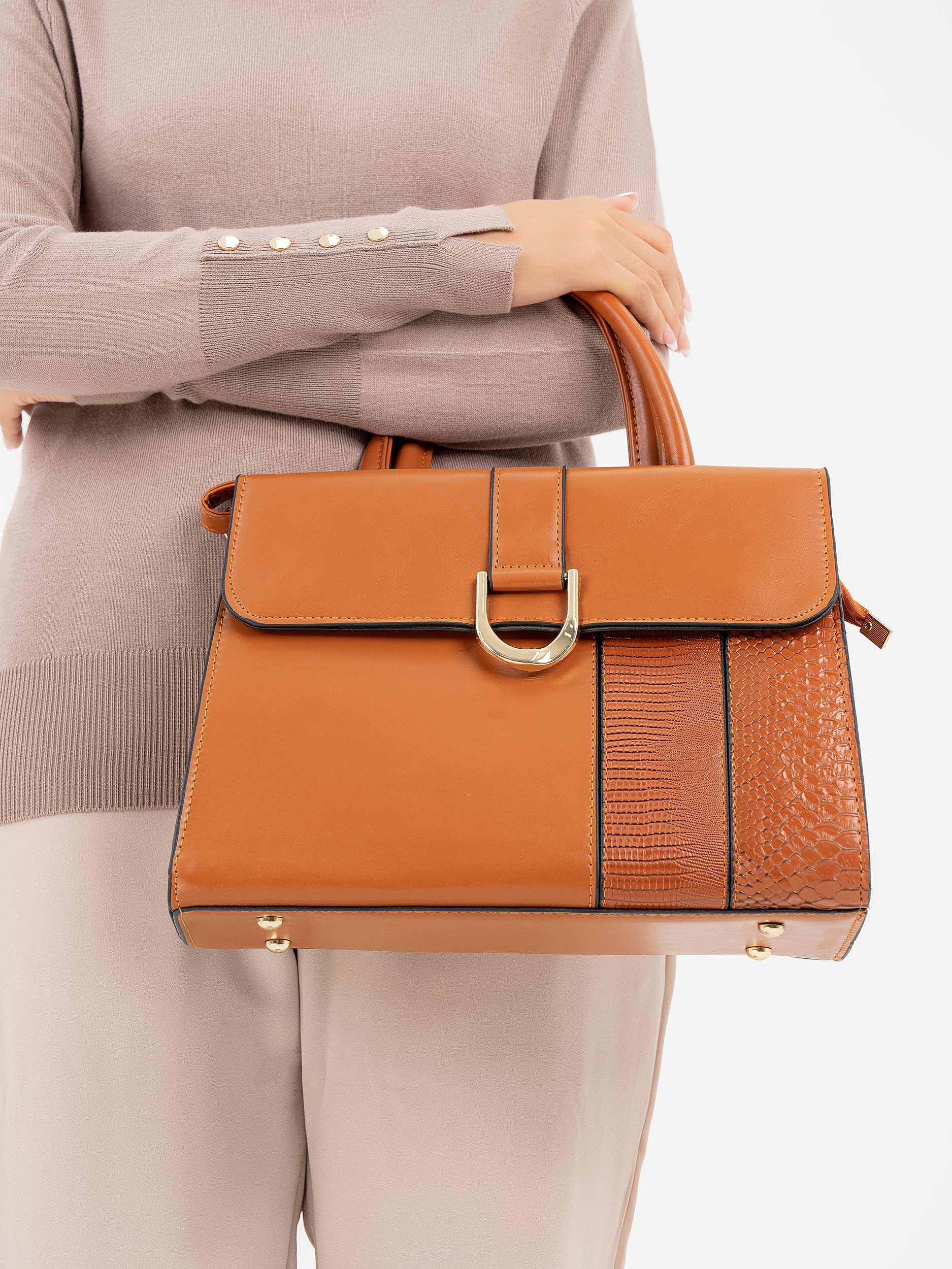 I8201HB-FRE-091_5_-TexturedHandbag Textured Handbag - Image 1